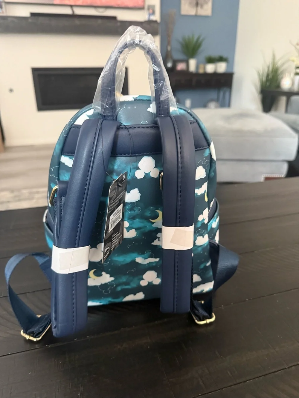 NWT Disney Loungefly Teal Mickey Cloud Mini Backpack